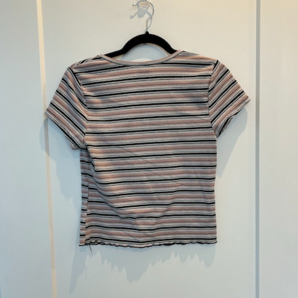 zip up striped top - Picture 7 of 7